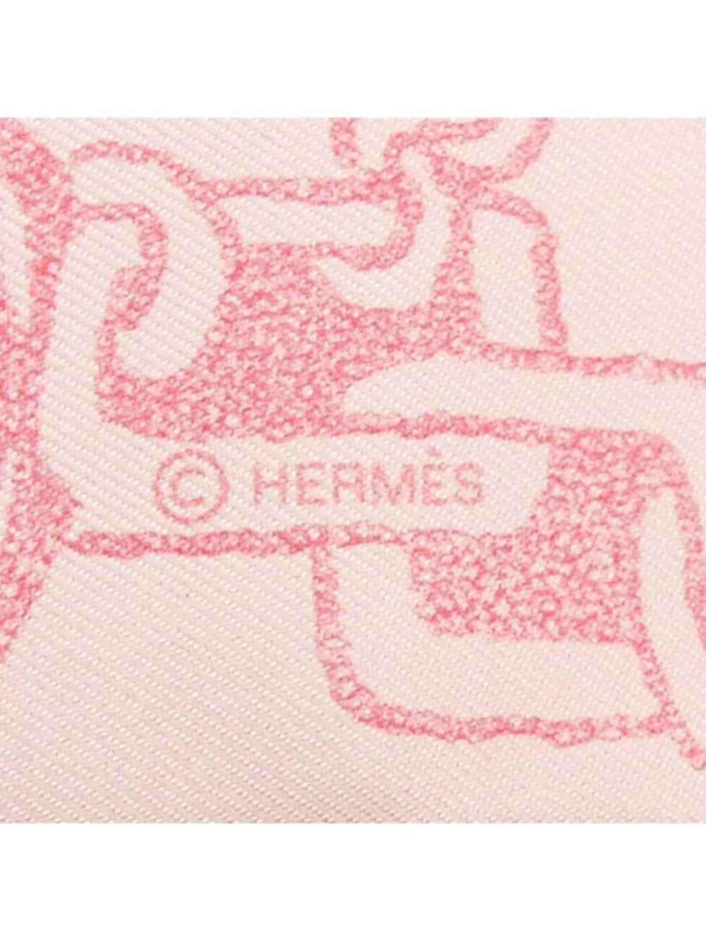 Hermes Scarf Twilly Silk Rose Narkle Red Yellow Boucle